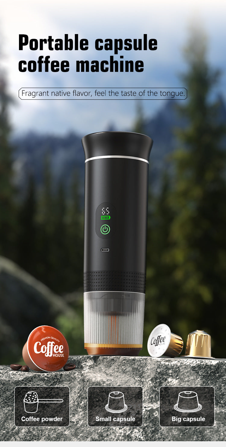 Portable Coffee Machine Car Outdoor Travel 2025 Digital Display New Model