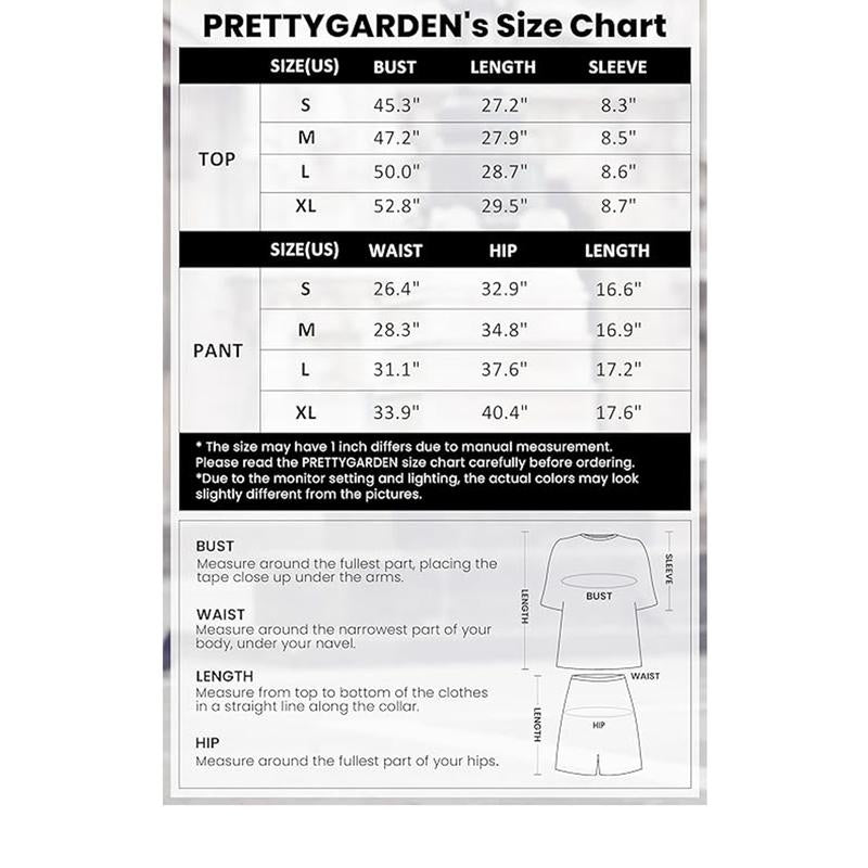 Women's Summer Two-Piece Set 2025 Casual Oversized Crewneck Split Hem Shirts Side Pocket Biker Shorts Matching Airport Travel Outfit Basic Lounge Womenswear Clothes