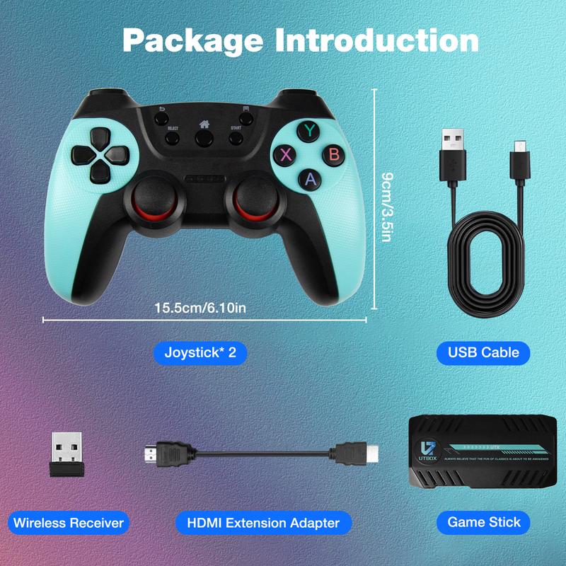 Retro Game Console Stick Game Nostalgia Gaming Stick Dual 2.4G Wireless Controllers, Plug & Play TV Video Gaming Stick