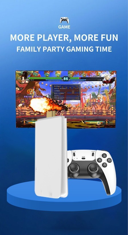 Retro Game Stick, with over 30,000 games, 4K wireless HDMI output, plug and play, supports including 18 emulator console communication cables