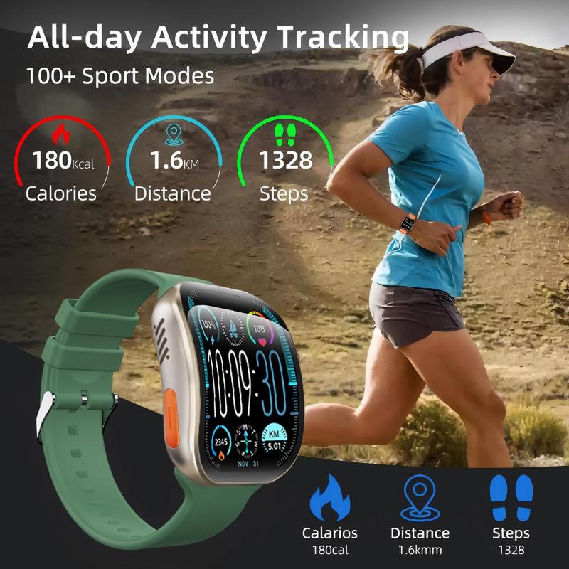 2025 New Multifunctional Men Women's Smartwatch, 2.2-inch Smart Watch with Answer/Make Calls/100+ Sports Modes/Message Reminder, IP67 Waterproof Smart Watch for Android iPhone Devices, Fitness Watch, Fall Gift