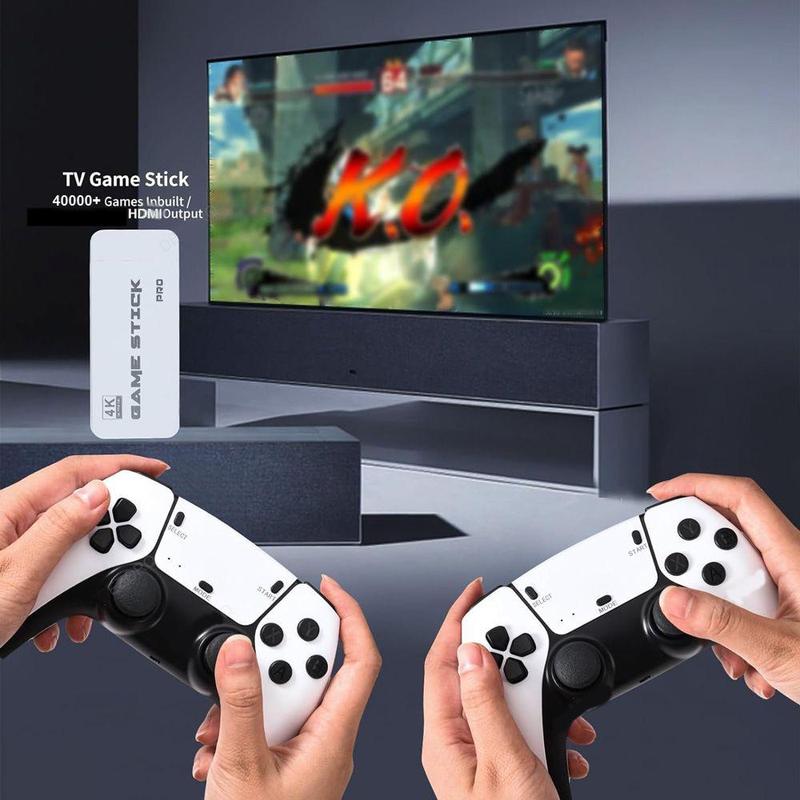 2025 Upgraded Retro Game Console Controller Pro, 128GB Storage Space, 4K HDMI Interface, Built-in 18 Simulators, Upgraded Dual 2.4G Wireless Controllers