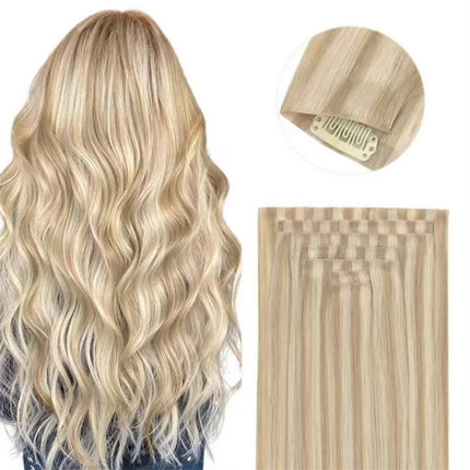 18-24 Inch Hair extension clips, suitable for human hair, natural straight hair, easy to style, soft