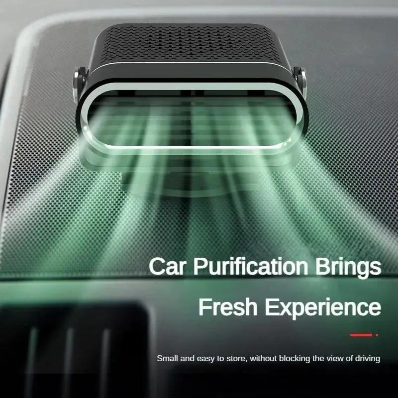 Portable Electric Car Heater Fan 24V Fast Heating Window Fan Windshield Defogger with 360° Rotation for Foggy Screen Heating