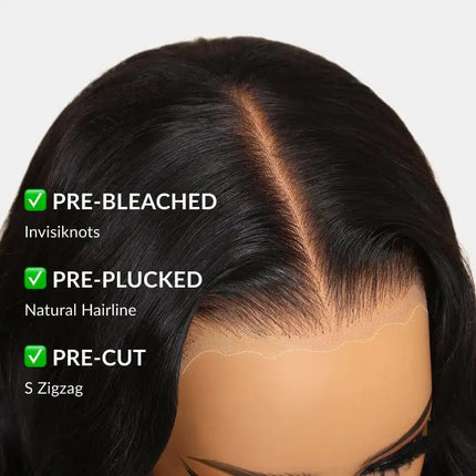 Water wave 13x4 lace front wig, real human hair, pre - cut, pre - bleached, pre - plucked,180% density - nanwushop