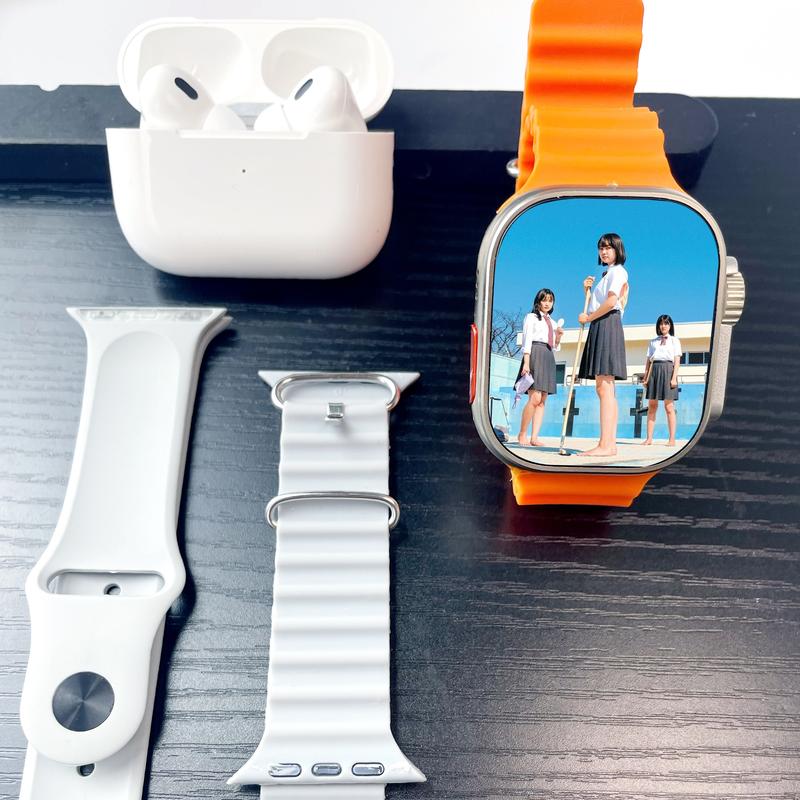 Next-generation top-level configuration X9 unique combination smartwatch kit for all smartphones Bluetooth earphones 20W fast charger Type-C cable adapter audio support compact and portable