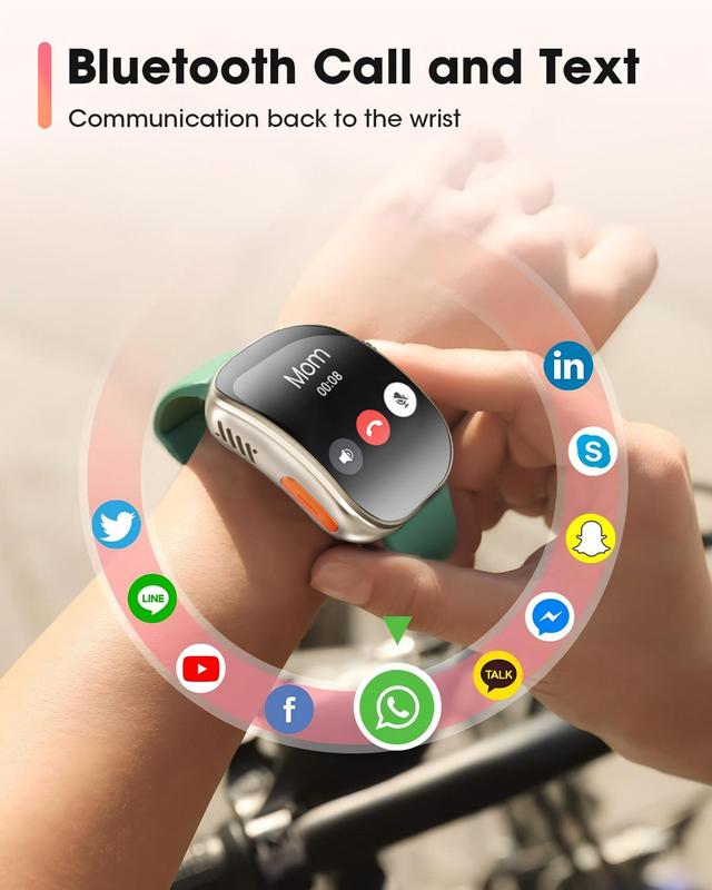 2025 New Multifunctional Men Women's Smartwatch, 2.2-inch Smart Watch with Answer/Make Calls/100+ Sports Modes/Message Reminder, IP67 Waterproof Smart Watch for Android iPhone Devices, Fitness Watch, Fall Gift