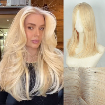 Wavy synthetic hair extensions with bangs – clip - on hair extensions - nanwushop