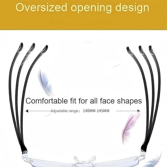 Frameless Smart Zoom Reading Glasses for Men & Women – High-Definition, Eye Protection, Blue Light Filter, Silicone Nose Pads