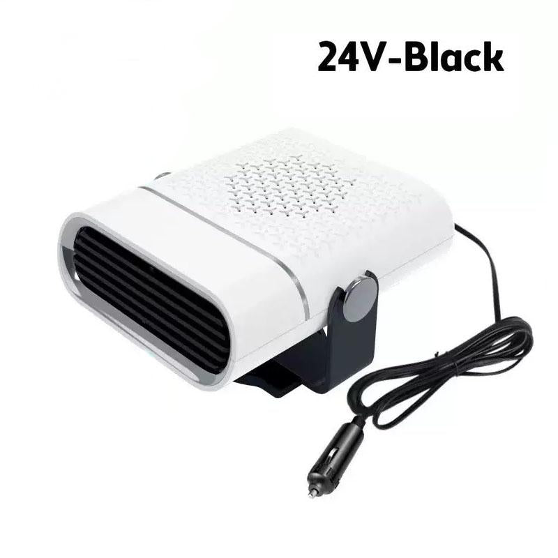 Portable Electric Car Heater Fan 24V Fast Heating Window Fan Windshield Defogger with 360° Rotation for Foggy Screen Heating