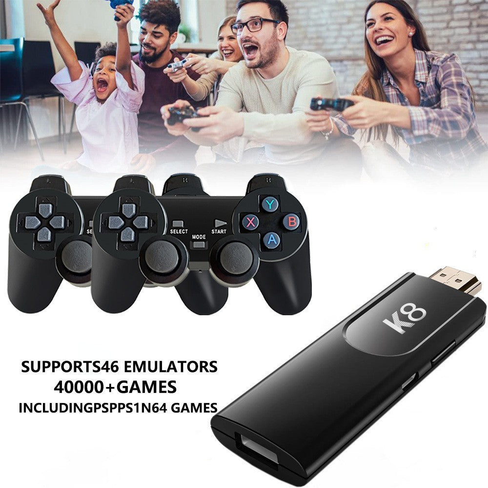 Retro Game Stick, with over 40,000 games, 4K wireless HDMI output, plug and play, supports including 18 emulator console communication cables