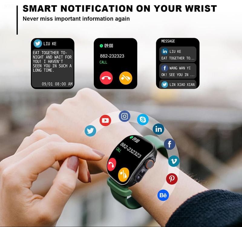 2025 New Multifunctional Men Women's Smartwatch, 2.2-inch Smart Watch with Answer/Make Calls/100+ Sports Modes/Message Reminder, IP67 Waterproof Smart Watch for Android iPhone Devices, Fitness Watch, Fall Gift