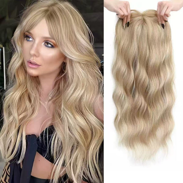 Wavy synthetic hair extensions with bangs – clip - on hair extensions - nanwushop