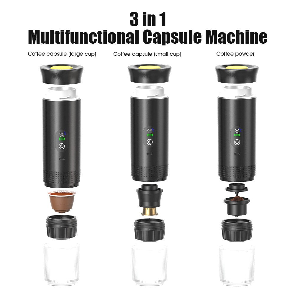 Portable Coffee Machine Car Outdoor Travel 2025 Digital Display New Model