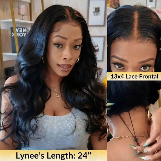 Water wave 13x4 lace front wig, real human hair, pre - cut, pre - bleached, pre - plucked,180% density - nanwushop