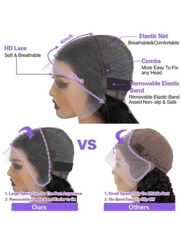 A Anytime 180% Density Lace Front Bobs Pre Styled Wig Human Hair 13x4 Transparent Lace Front Natural Wave Wig Human Hair Pre Plucked Wear and Go Wigs Human Hair 10-16 Inch Short Bob Wigs for Women