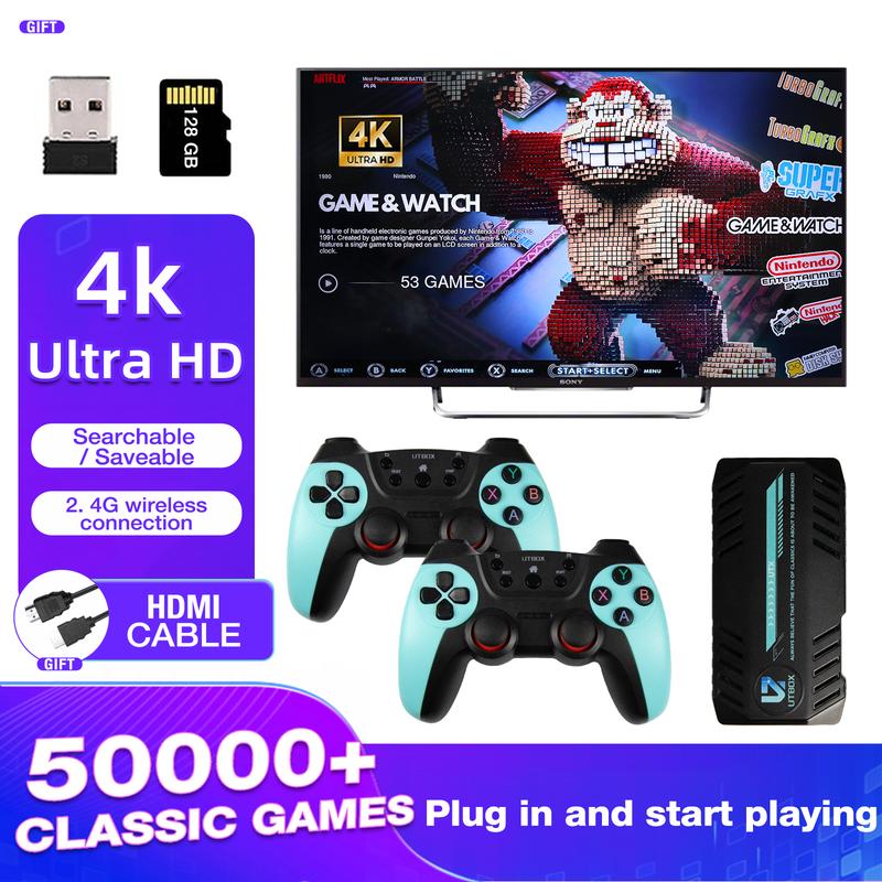 Retro Game Console Stick Game Nostalgia Gaming Stick  Dual 2.4G Wireless Controllers, Plug & Play TV Video Gaming Stick