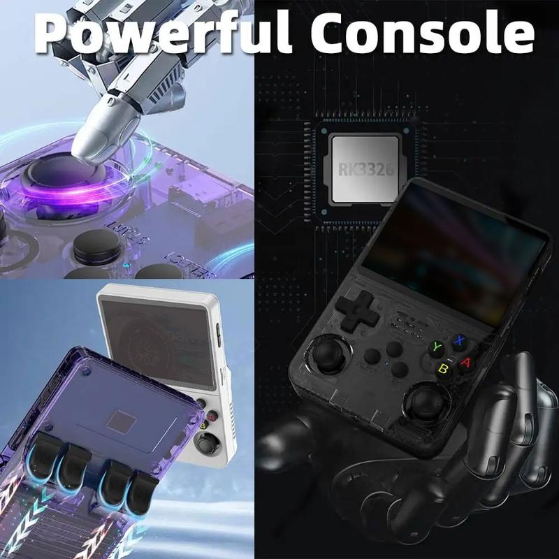 R36S Retro Video Handheld Game Console Linux System 3.5 in IPS Screen Built in 3000mAH Battery 64G TF Card Preinstalled Gamess