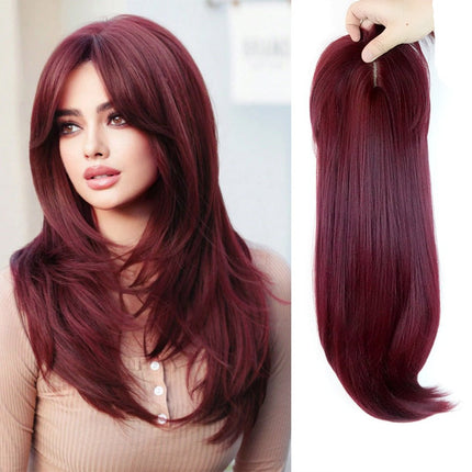 Women's Hairpiece - 22inch Wavy Clip - In Synthetic Hairpiece - nanwushop
