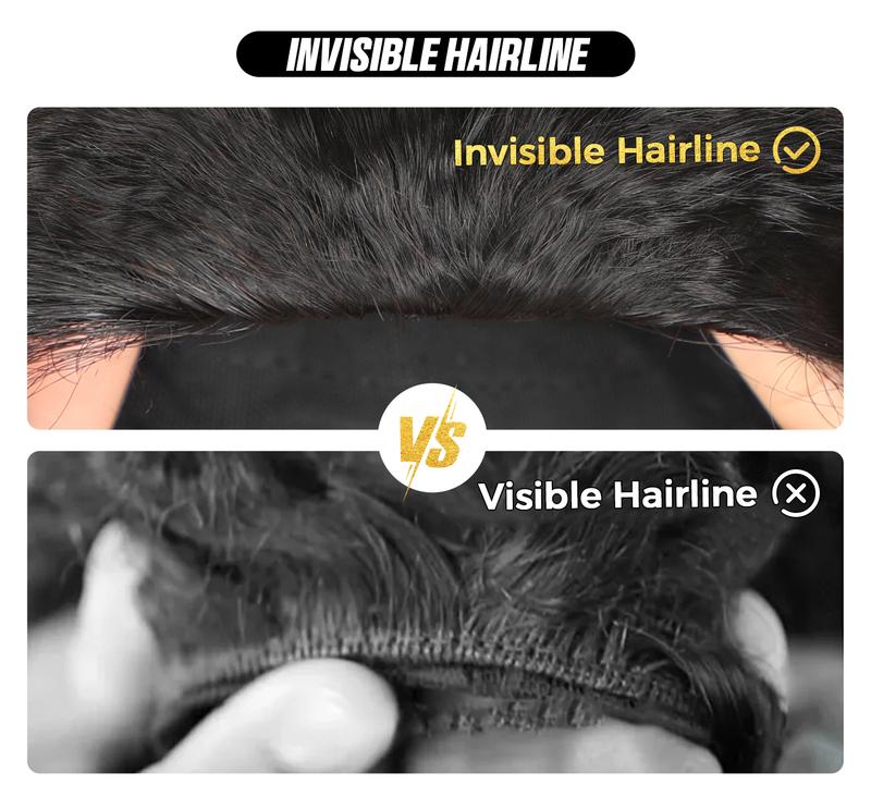 [3 In 1 Half Wig] Afro Curly Glueless Half Wig 180% 250% Density Upgrade With Drawstring Cap Invisible Hairline Human Hair Wigs Beginner Friendly