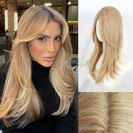 Wavy synthetic hair extensions with bangs – clip - on hair extensions - nanwushop