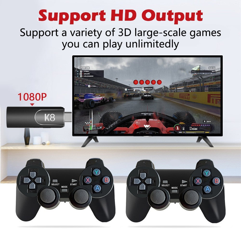 Retro Game Stick, with over 40,000 games, 4K wireless HDMI output, plug and play, supports including 18 emulator console communication cables
