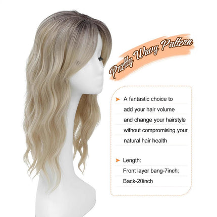 Women's Hairpiece - 22inch Curly/wavy clip - in hairpiece, suitable for those with thinning hair - nanwushop