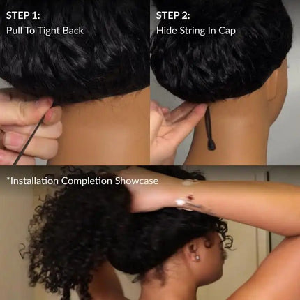 Water wave 13x4 lace front wig, real human hair, pre - cut, pre - bleached, pre - plucked,180% density - nanwushop