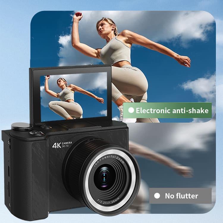 4K Photography Digital Camera, Foldable Screen Portable Camera, Equipped with 32GB SD Card