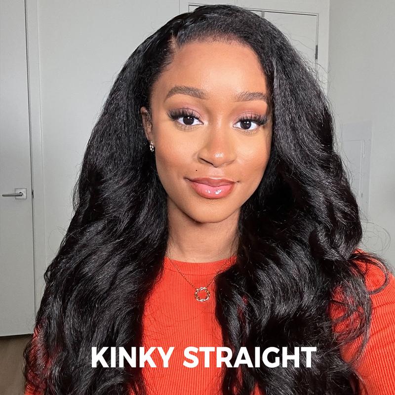 [3 In 1 Half Wig] Afro Curly Glueless Half Wig 180% 250% Density Upgrade With Drawstring Cap Invisible Hairline Human Hair Wigs Beginner Friendly