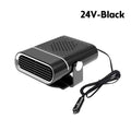 Portable Electric Car Heater Fan 24V Fast Heating Window Fan Windshield Defogger with 360° Rotation for Foggy Screen Heating