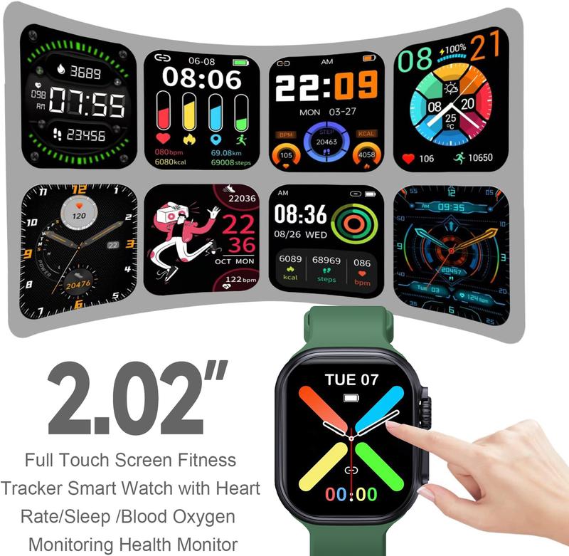 2025 New Multifunctional Men Women's Smartwatch, 2.2-inch Smart Watch with Answer/Make Calls/100+ Sports Modes/Message Reminder, IP67 Waterproof Smart Watch for Android iPhone Devices, Fitness Watch, Fall Gift